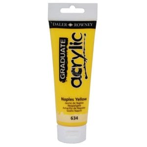 Daler Rowney Graduate Acrylics Tube - Naples Yellow