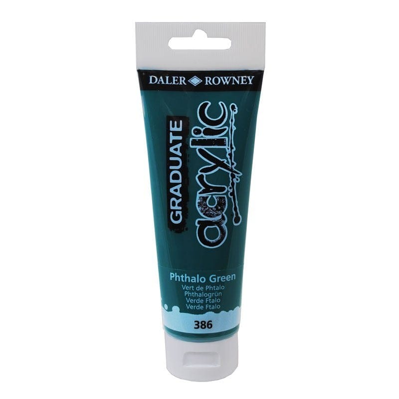 Daler Rowney Graduate Acrylics Tube - Phthalo Green DalerRowneyGraduateAcrylicPhthaloGreen Daler Rowney Graduate Acrylics Tube - Phthalo Green
