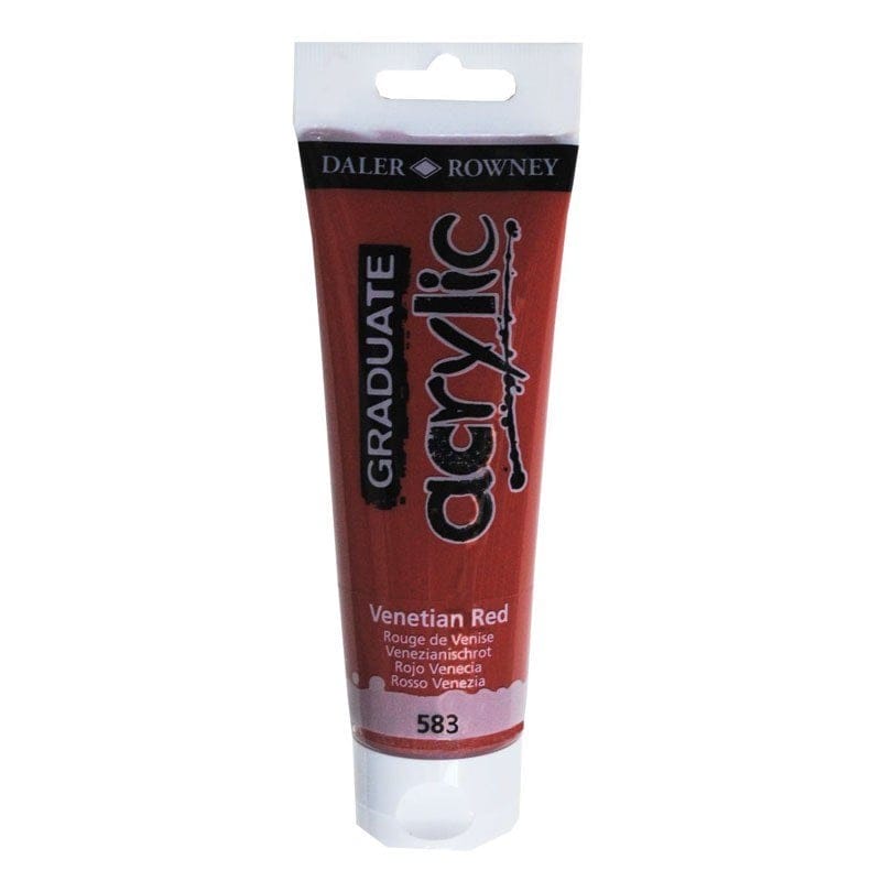 Daler Rowney Graduate Acrylics Tube - Venetian Red DalerRowneyGraduateAcrylicVenetianRed Daler Rowney Graduate Acrylics Tube - Venetian Red