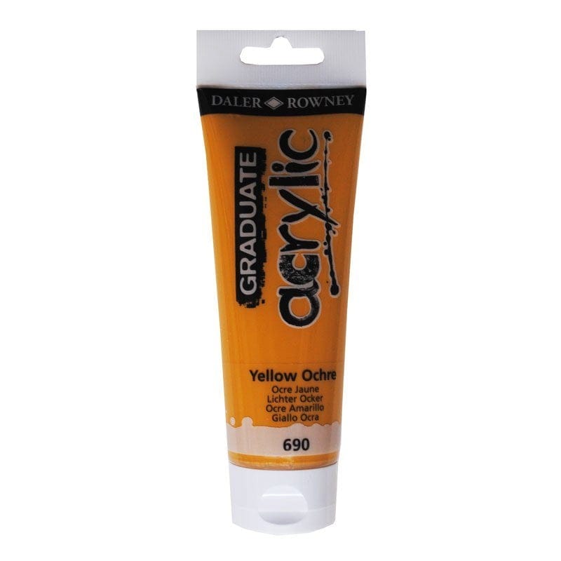 Daler Rowney Graduate Acrylics Tube - Yellow Ochre DalerRowneyGraduateAcrylicYellowOchre Daler Rowney Graduate Acrylics Tube - Yellow Ochre