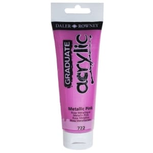Daler Rowney Graduate Acrylics Tube - Metallic Pink