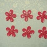 Large Plastic Flower Buttons - Dark Pink