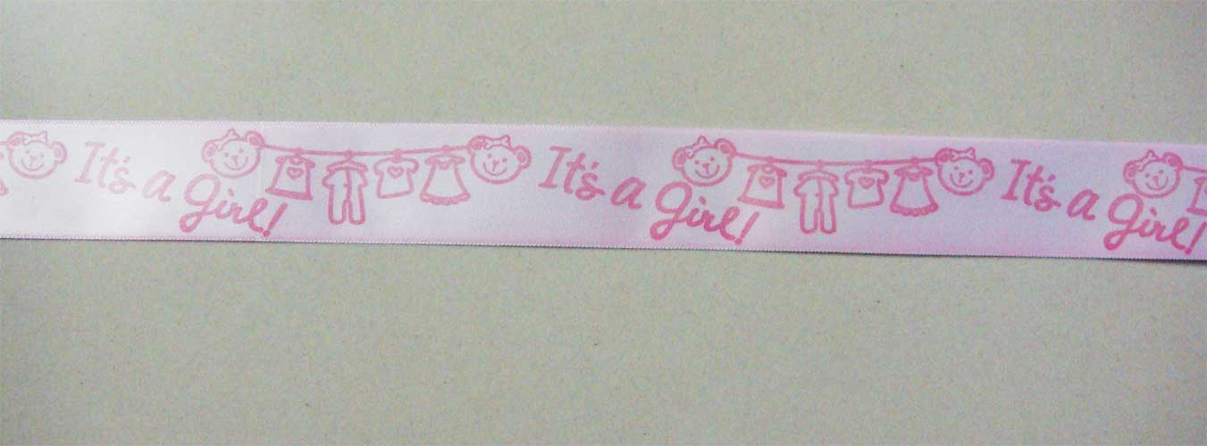 Its a Girl Ribbon ItsAGirlPink1InchRibbon Its a Girl Ribbon
