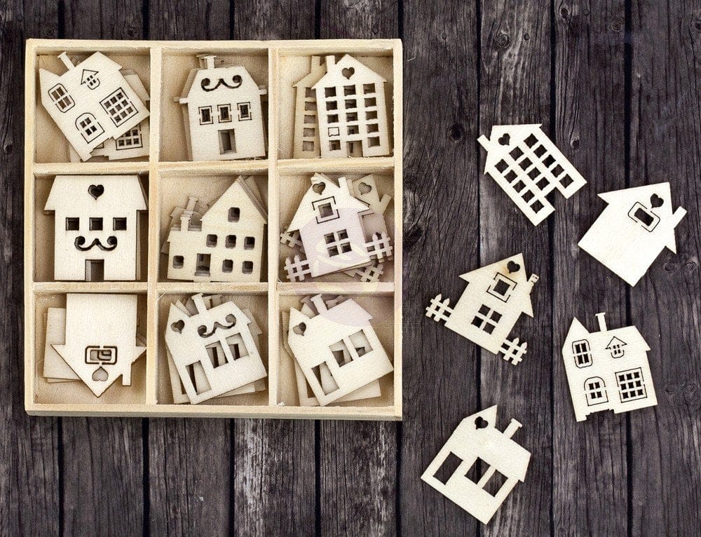 Prima Wood Embellishment - House & Building PrimaWoodenHouses Prima Wood Embellishment - House & Building
