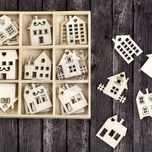 Prima Wood Embellishment - House & Building