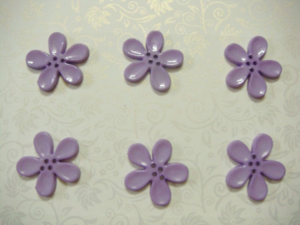 Large Plastic Flower Buttons - Purple PrupleLargeFlowerButton Large Plastic Flower Buttons - Purple