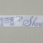 Baby Shower Ribbon  - White and Purple