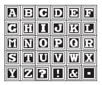 Studio G Alphabet Rubber Stamp Set - Design 3