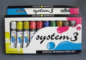 Daler Rowney System 3 Introduction Acrylic Colors Set - 10 Colors