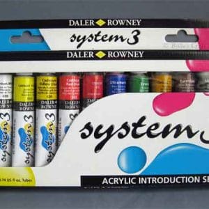 Daler Rowney System 3 Introduction Acrylic Colors Set - 10 Colors