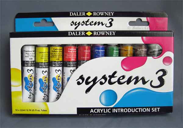 Daler Rowney System 3 Introduction Acrylic Colors Set - 10 Colors System3Acrylic10set Daler Rowney System 3 Introduction Acrylic Colors Set - 10 Colors