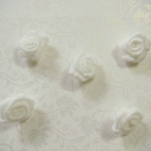 Felt Roses - White