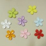 Plastic Flower Buttons - Mix Bright Colors