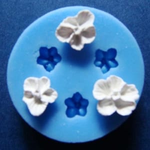 5 Petal Mini Rosette Silicone Clay Mould