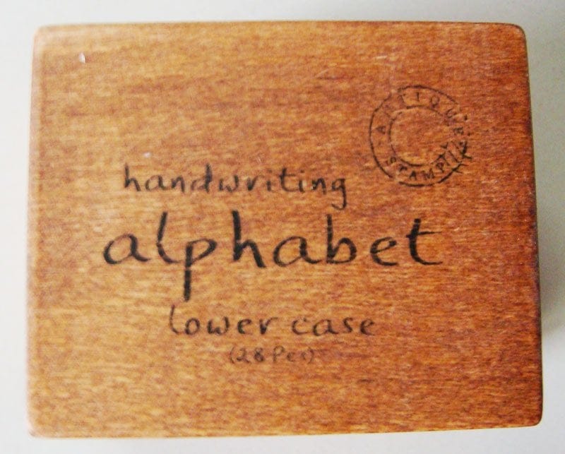Alphabet Wooden Rubber Stamp Set - LowerCase Alphabets AlphabetLowerCaseWoodenStamp Alphabet Wooden Rubber Stamp Set - LowerCase Alphabets