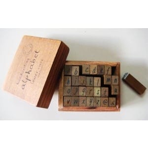 AlphabetLowerCaseWoodenStamp1