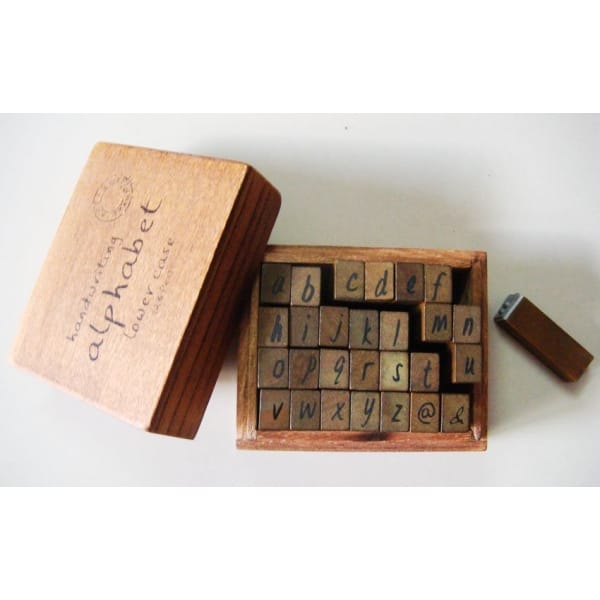 AlphabetLowerCaseWoodenStamp1