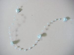 Strings of pearls and hearts - Baby Blue