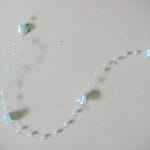 Strings of pearls and hearts - Baby Blue