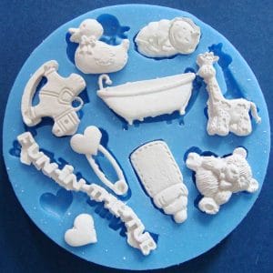 Baby Fun in the Tub Silicone Clay Mould
