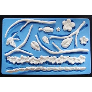 Cherry Flowers Silicone Clay Mould