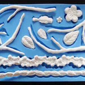 Cherry Flowers Silicone Clay Mould