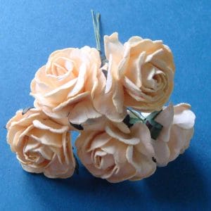 Mulberry Paper Roses (Large) - Cream