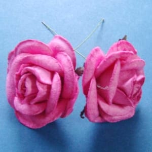 Mulberry Paper Roses (Extra Large) - Dark Pink (Pack of 5 roses)