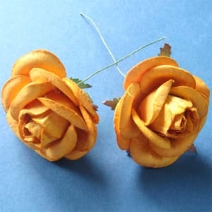 Mulberry Paper Roses (Extra Large) - Dark Yellow