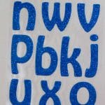 Glitter Alphabets - Dark Blue