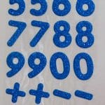 Glitter Number - Dark Blue