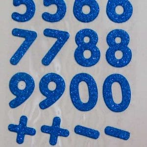 Glitter Number - Dark Blue