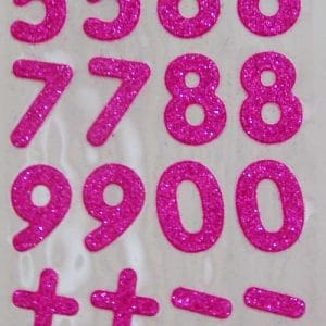 Glitter Number - Dark Pink