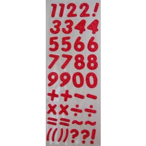 Glitter Number - Red