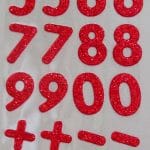 Glitter Number - Red