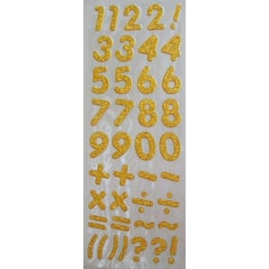 Glitter Number - Gold