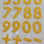 Glitter Number - Gold