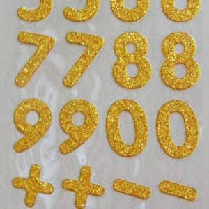 Glitter Number - Gold