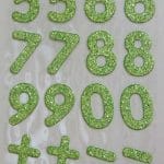 Glitter Number - Green