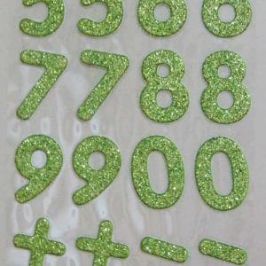 Glitter Number - Green