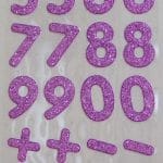 Glitter Number - Lavendar