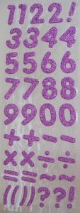 Glitter Number - Lavendar