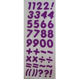Glitter Number - Purple