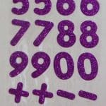 Glitter Number - Purple