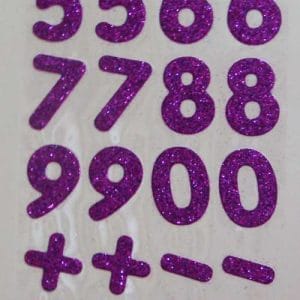 Glitter Number - Purple