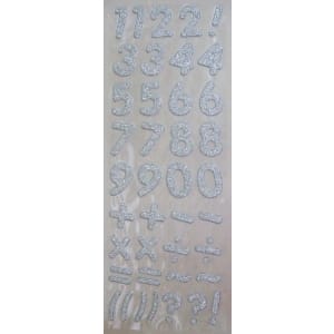 Glitter Number - Silver