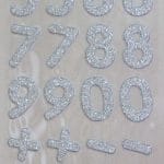 Glitter Number - Silver