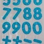 Glitter Number - Turquoise