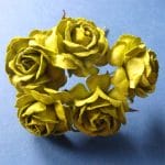 Mulberry Paper Roses (Large) - Green (Pack of 5 roses)