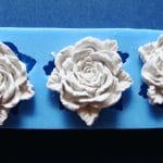 Large Rose with Leaves Silicone Clay Mould